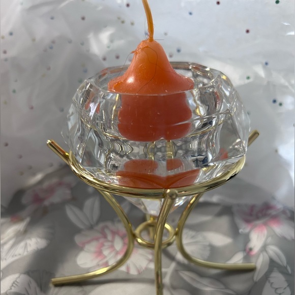 Partylite 24% lead crystal votive candle holder with base - Picture 5 of 5